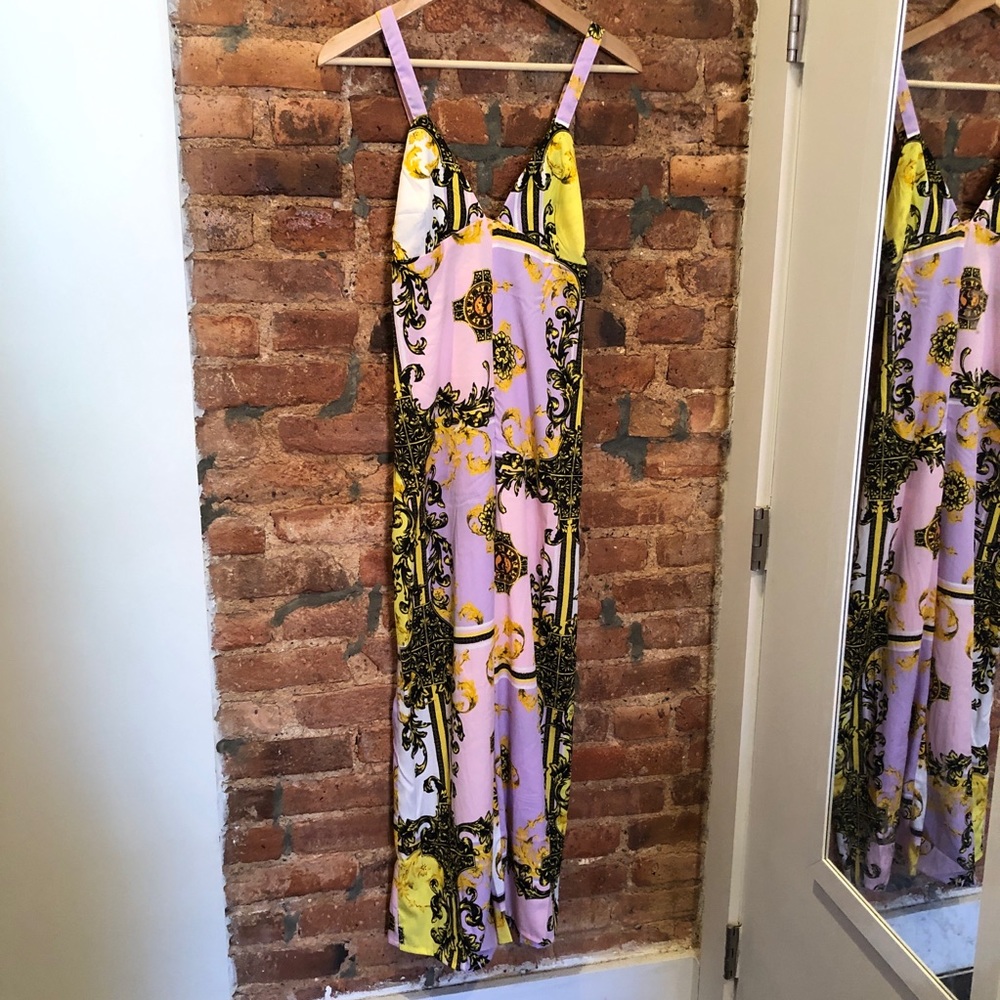ASOS Sz 2 Petite Baroque Wide Leg Jumpsuit NWT